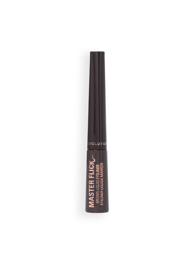 REVOLUTION Master Flick Dip Liquid Eyeliner Mocha Brown - Image 1